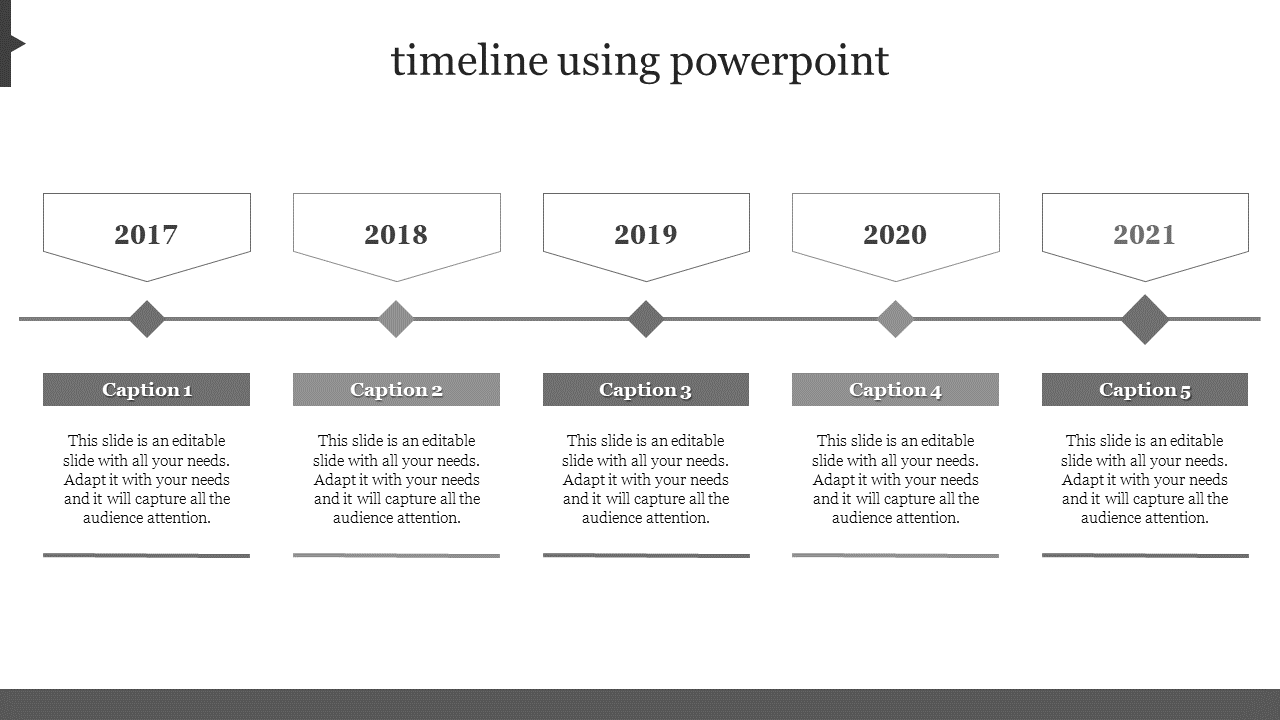 timeline using powerpoint-Gray